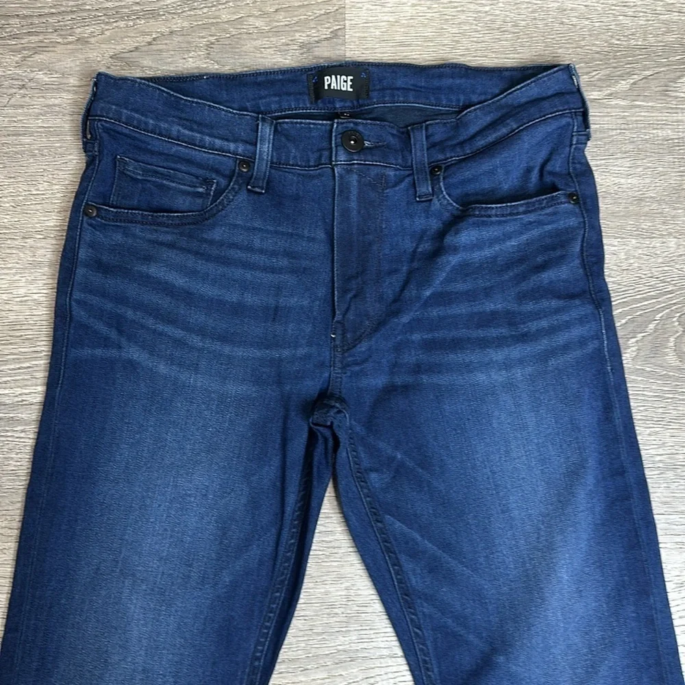 PAIGE Men’s Transcend Lennox Soft Slim Jeans Dark Blue Sz 31